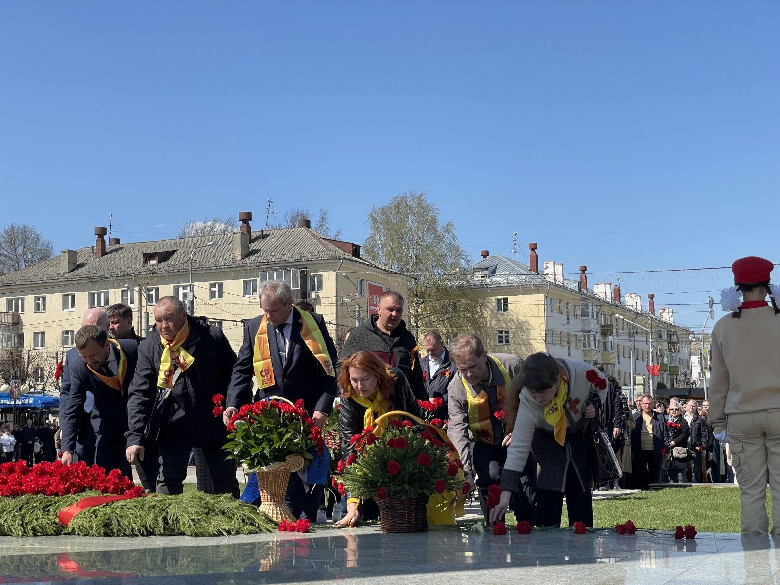 Митинг посвященный победе. С днем Победы. 9 Мая в России. Жители Марий Эл. 9 Мая Йошкар Ола.